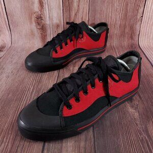 *Flaws Read* Adidas Raf Simons Spirit V Mens 10 Black Red Sneakers Shoes BB6730